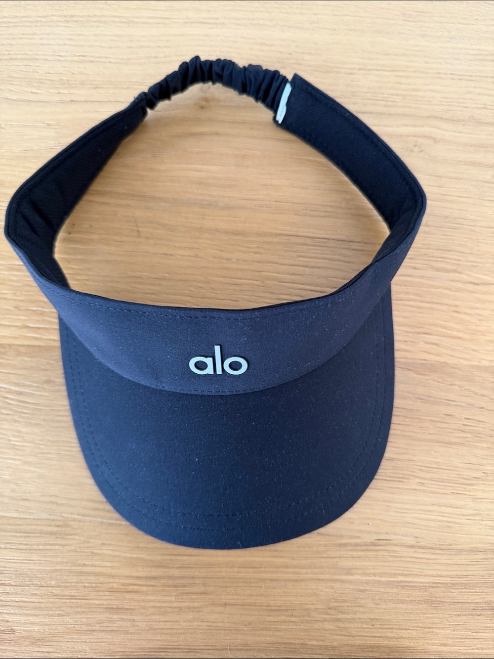 ALO Yoga Kids Black Visor with White Logo